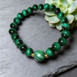 🆕 8mm Green Tiger Eye Bracelet 💚